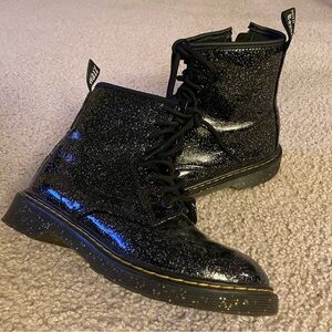 Dr. Martens Black Boots with Glitter